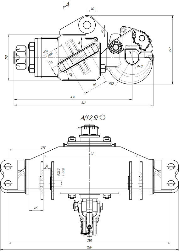 Крюк гидрофицированный