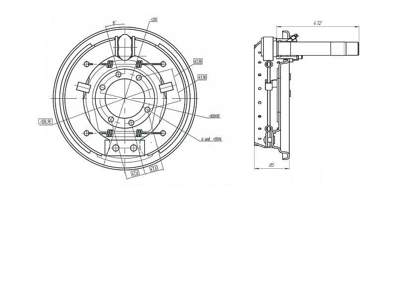 Тормоз для сельскохозяйственных  прицепов
