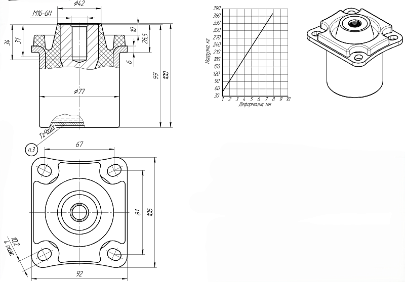 Опора гидравлическая
