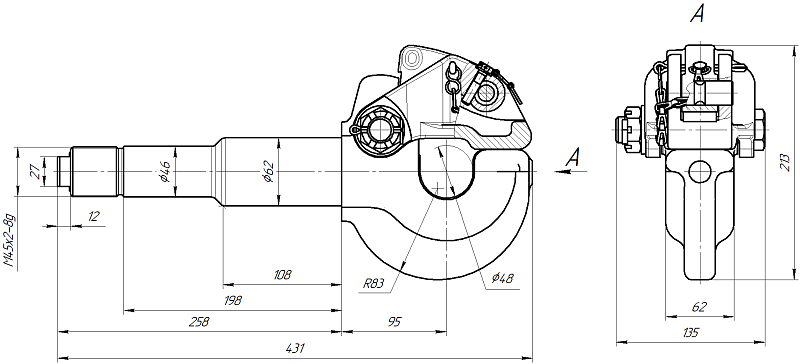 Крюк с защелкой